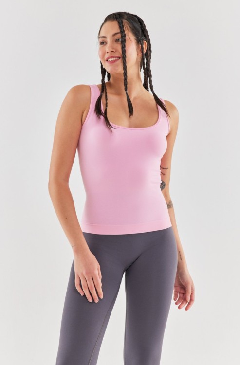 Спортивная майка на широких бретелях, Light pink