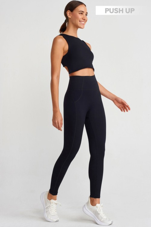 Леггинсы Push Up с высокой талией, Black